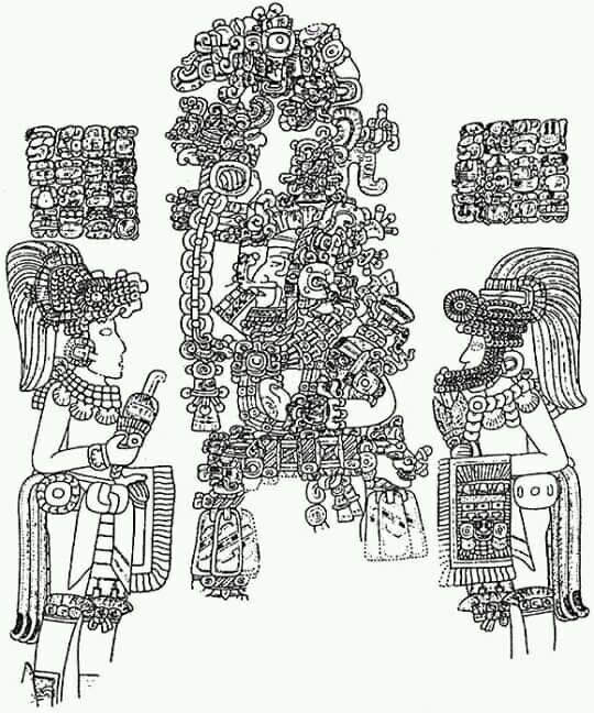 Stela 31. Represents the conquest of Tikal in the year 378.